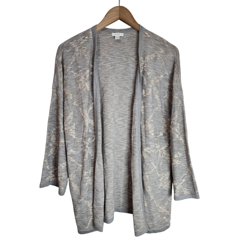 J. Jill Sweater‎ Cardigan Women's Small Open Front Poncho Style Grey